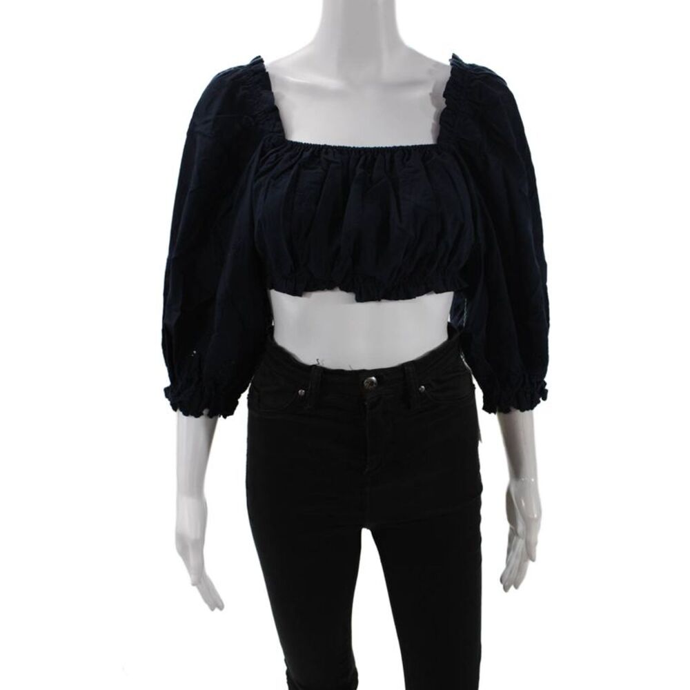 Birds of Paradis Womens Agnes Blouse - Midnight Broderie Size L